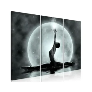 Tableau Personnages Twine (3 Parts) Grey : Taille - 120 x 80 cm