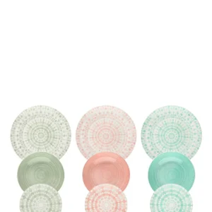 Tognana 18 Piece Gipsy Léger Dinnerware Set - Assorted Colours