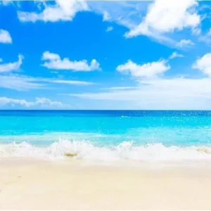 Toile de fond de ciel bleu Océ Plage pour la fête de vacances G-512