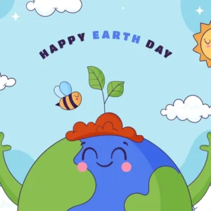 Toile de fond Joyeuse Journée de la Terre Dessin Animé Terre Mains Vertes GTY3-45