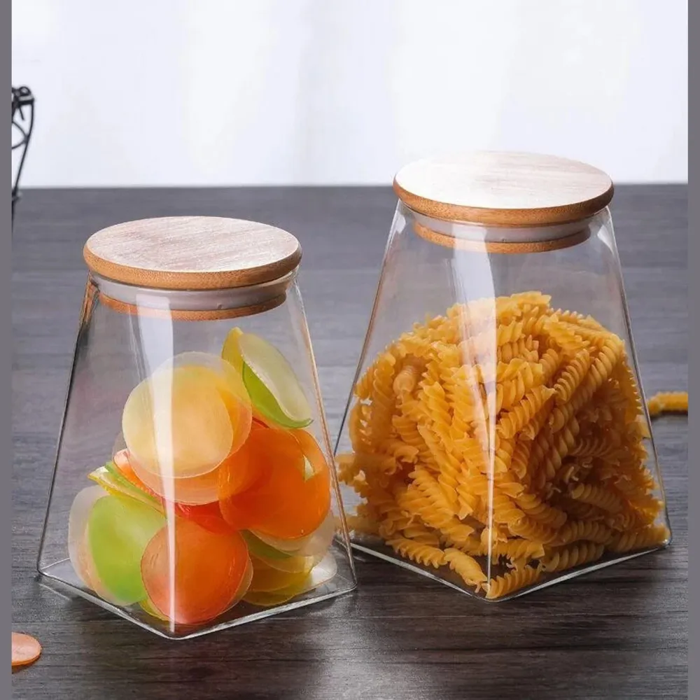 Torino Curved Borosilicate 510ml Canister - Diaphane