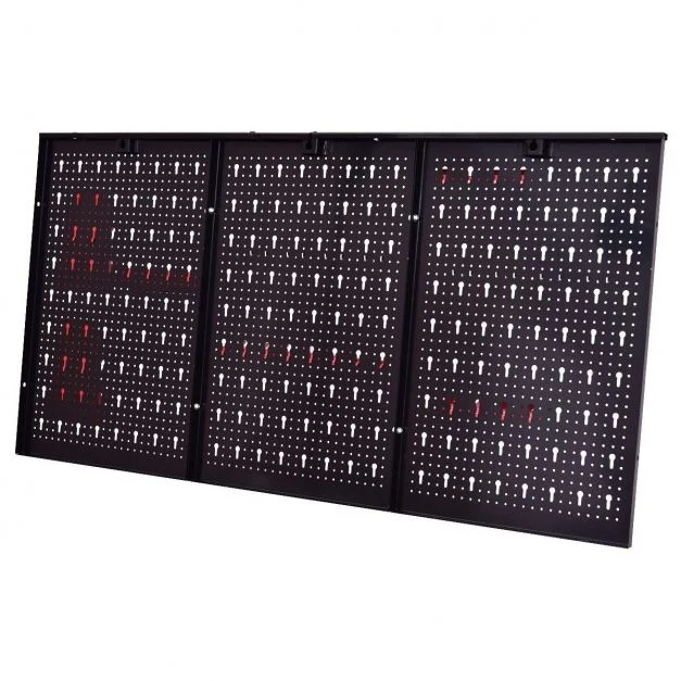 Panneau perforé mural pour outils panneaux muraux de rangement pour outils tableau perforé pour garage, 120x60x2cm, noir 2...