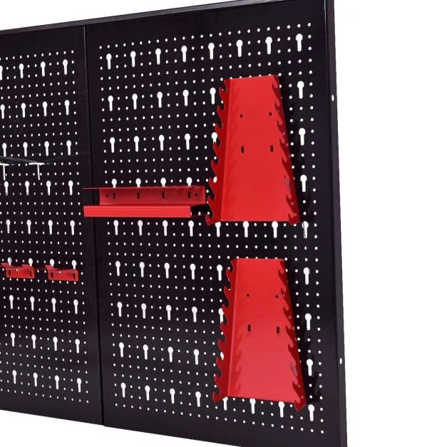 Panneau perforé mural pour outils panneaux muraux de rangement pour outils tableau perforé pour garage, 120x60x2cm, noir 2...