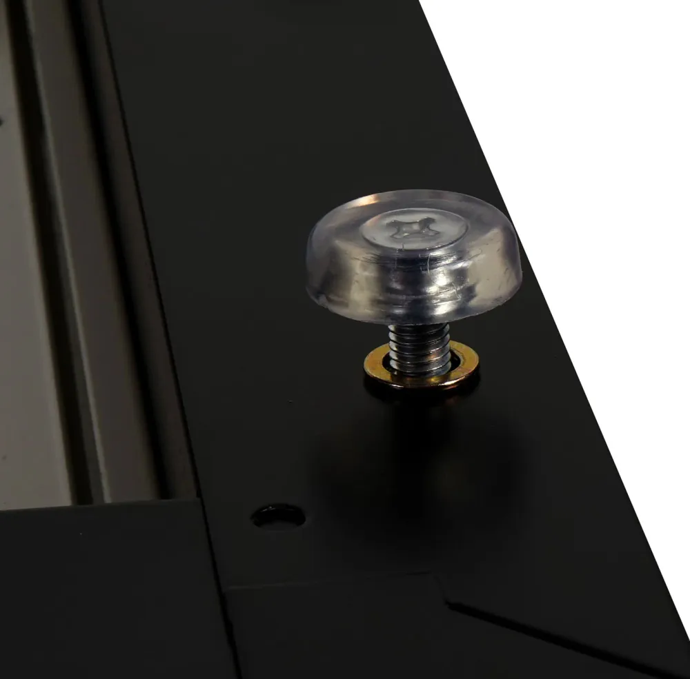 Meuble bas pour machine à nettoyer avec tiroir 33 x 61 x 52 cm MDF et acier noir 04_0007835