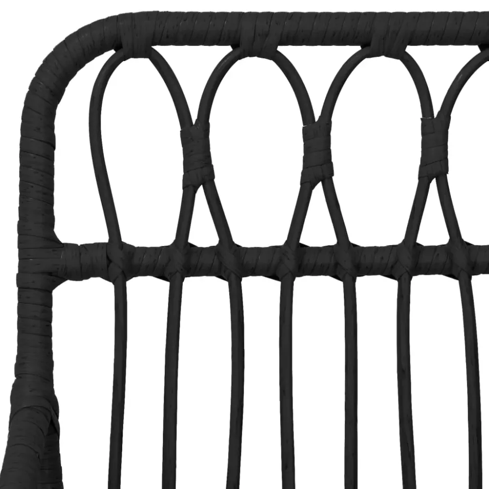 Mobilier à dîner de jardin 5 pièces noir résine tressée 02_0014783