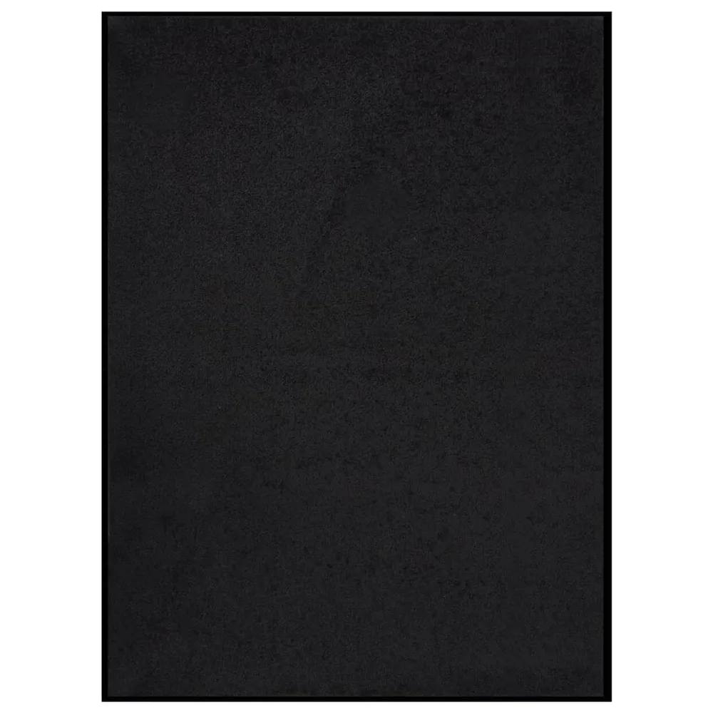 Paillasson dessous antidérapant 60 x 80 cm PP torsadé noir et vinyle DEC040633