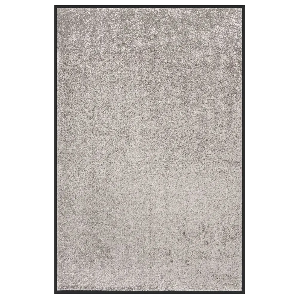 Paillasson porte d'entrée dessous antidérapant 80 x 120 cm PP torsadé gris vinyle DEC040596