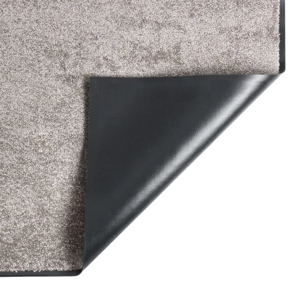 Paillasson porte d'entrée dessous antidérapant 80 x 120 cm PP torsadé gris vinyle DEC040596