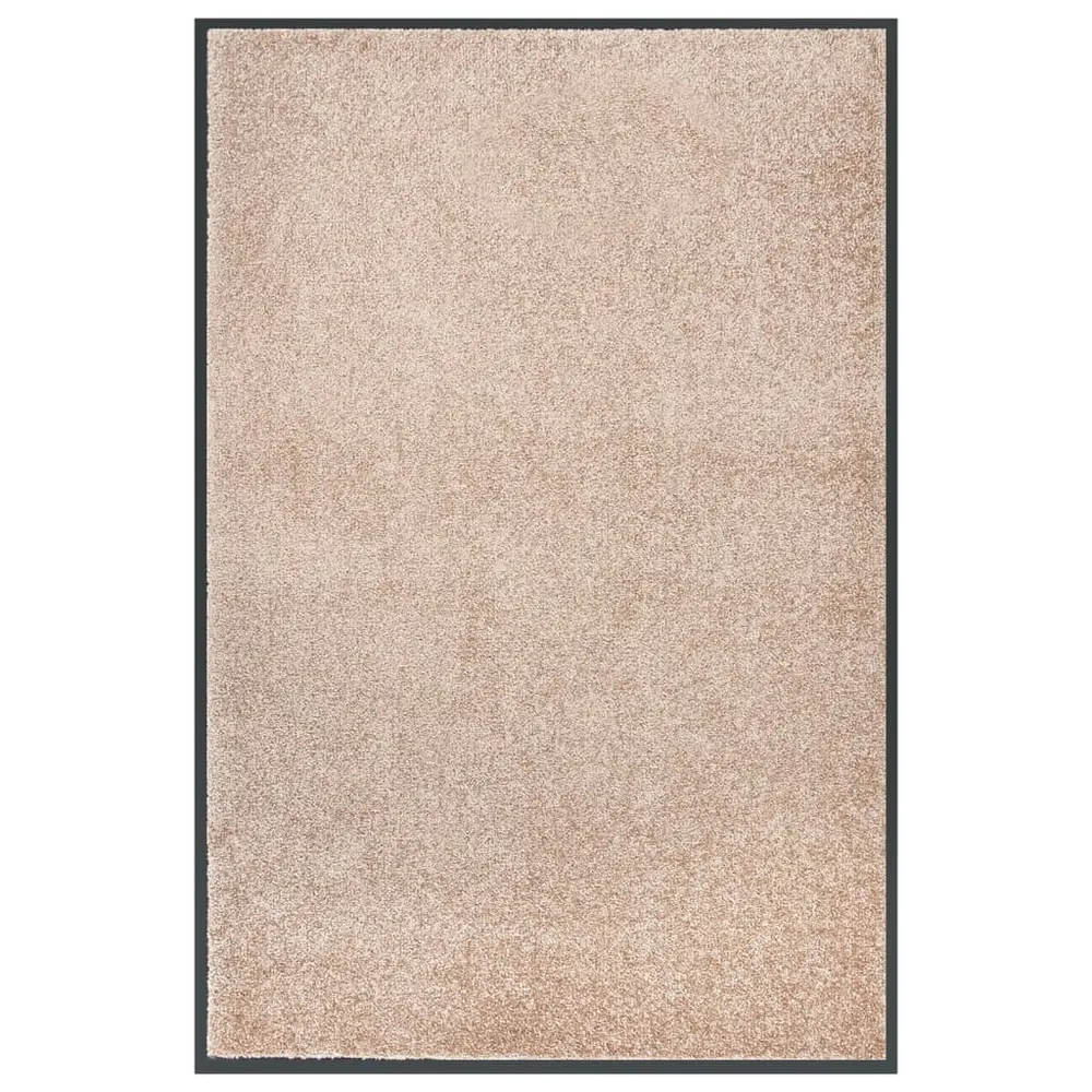 Paillasson porte d'entrée dessous antidérapant 80 x 120 cm PP torsadé vinyle naturel DEC040589