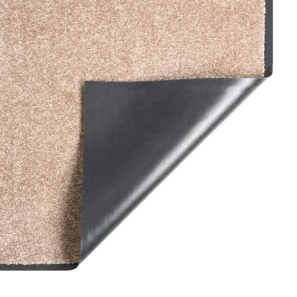 Paillasson porte d'entrée dessous antidérapant 80 x 120 cm PP torsadé vinyle naturel DEC040589
