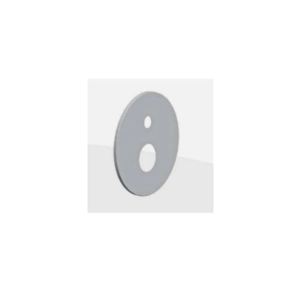Plaque ovale 2 trous abs pour encastrement 3 VOIES modèle ZPIA086CR Acier chromé Paffoni