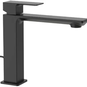 Mitigeur lavabo moyen Paffoni Elle avec vidage automatique - Noir mat