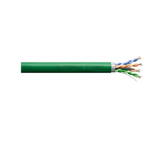 4 Pair 23 AWG Riser Cat6+ F/UTP Aluminum Shielded Monochrome Copper Cable Orange 6T-272-DA 1000 ft Plywood Reel
