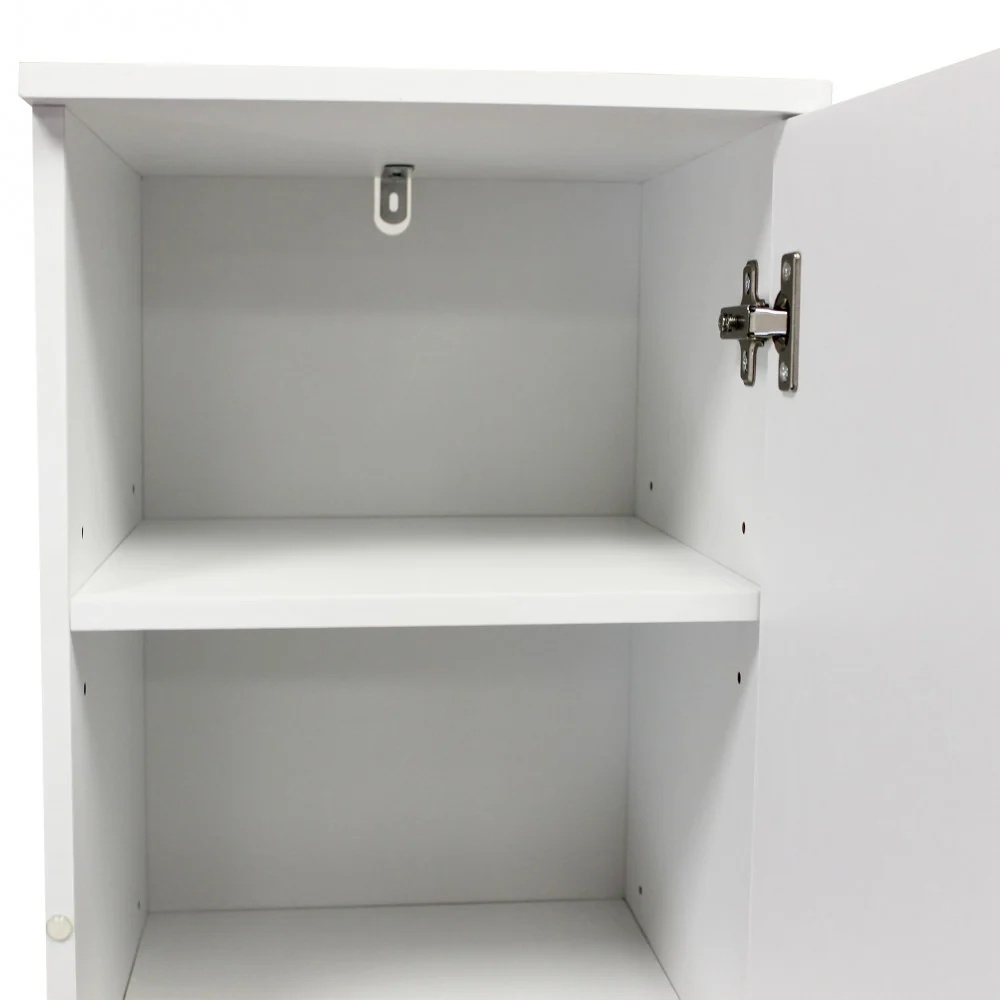 Armadio tuttopiani legno bianco con 2 ante e 8 ripiani h173 cm