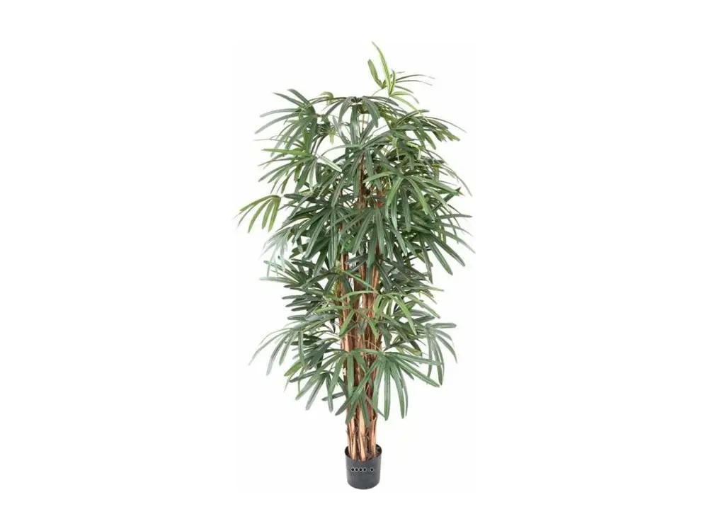 Haute Performance Palmier Raphis Artificiel H 180 cm D 80 cm en pot - choisissez votre hauteur: H 180 cm - couleur: Vert