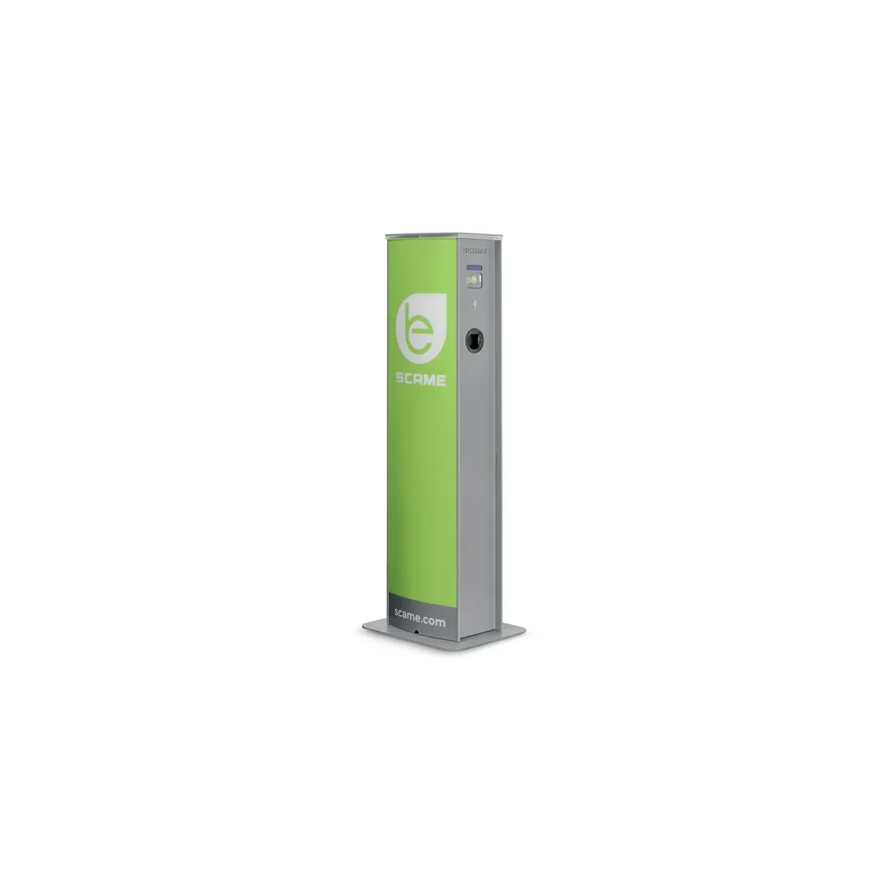 Haute Performance Station de Recharge Électrique SCAME 7.4kW Monophasé avec Deux Prises 204.CA21B-T2T2A
