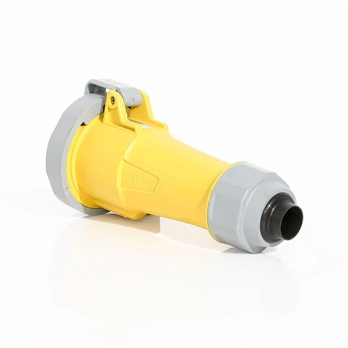 Leviton 30 Amp 125V LEV Series IEC Pin & Sleeve Connector Clamp Jaune vif 330C4WLEVA