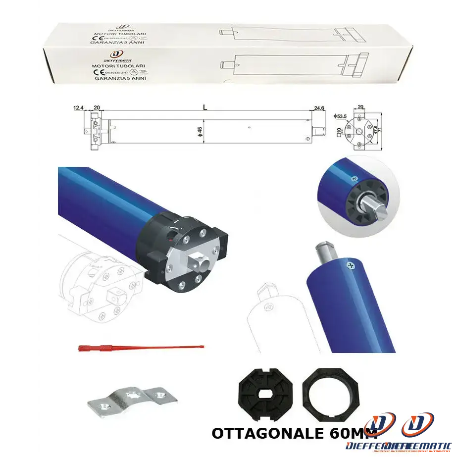 Motore Avvolgibile Tapparella 55Kg 20 Nm Compatibile Con Acm Aprimatic Rib pour transport d'équipement