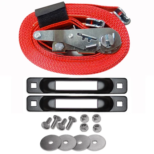 2" x 16 Ft Ratchet Strap E-Track Unitaire Truck Trailer Tie-Down Anchor Kit SLCERBA