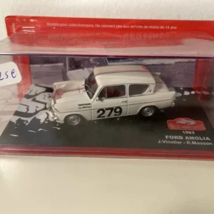 Sangle de fixation Ford Anglia couleur crème numéro 279 - rallye de Monté-Carlo de 1963