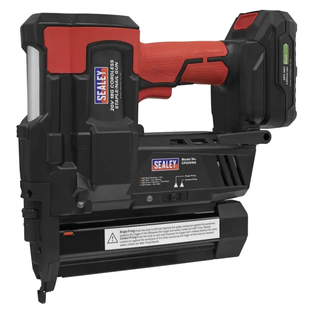 Sealey CP20VNG 20V Sans fil Staple 18G Nail Gun Body Only