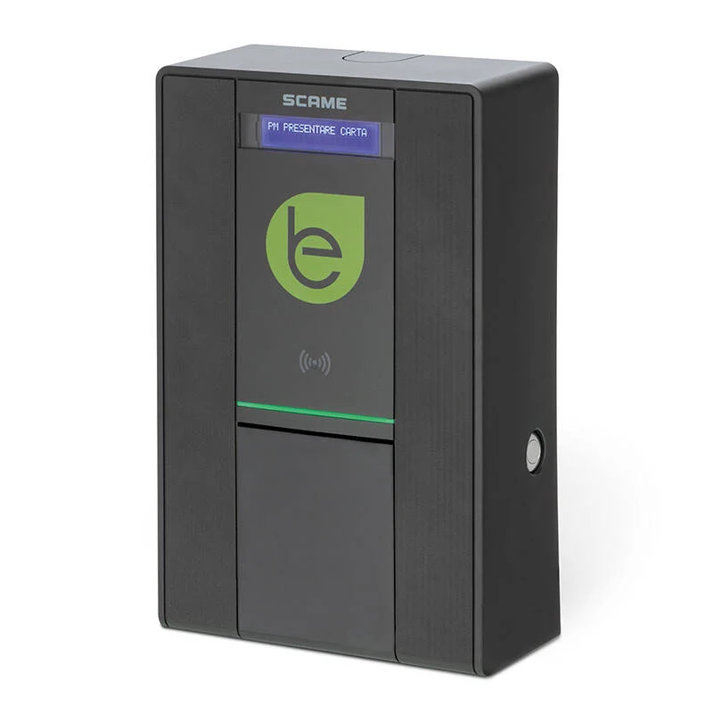 Station SCAME 22kW Triphasée pour véhicule électrique avec Prise Plug & Charge avec fixation universelle
