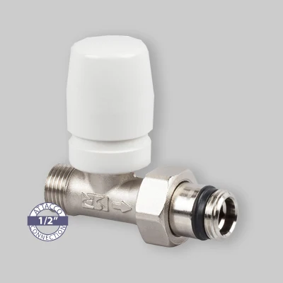 Valvola Diritta Termostatizzabile Attacco Per Tubo Rame E Multistrato "Serie Universal" 1/2" X 1/2" avec système antivol