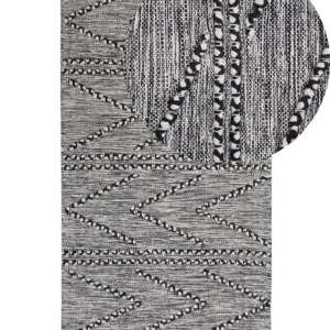 Vloerkleed katoen zwart/wit 80 x 150 cm TERMAL