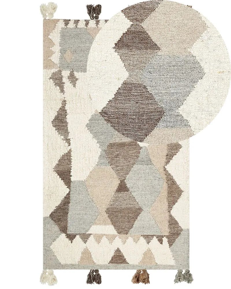 Vloerkleed kelim meerkleurig 80 x 150 cm ARALEZ