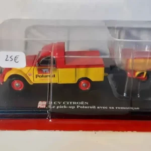 Rétroviseur sport Citroën 2 CV pick-up Polaroil avec sa remorque
