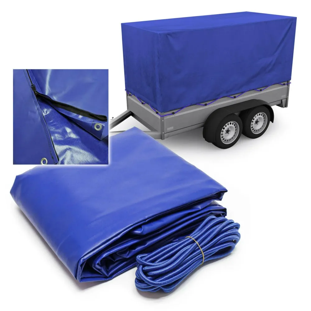 Équipement de toit Bâche de protection pour remorque 207,5 cm 2 fermetures éclair housse 16_0000300