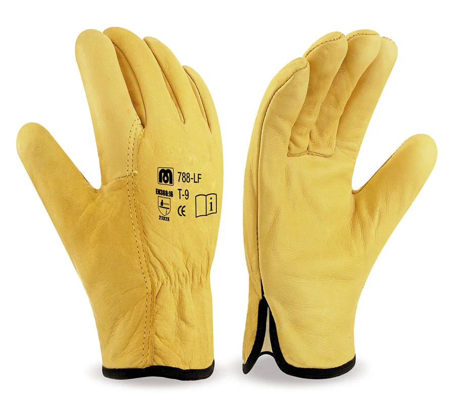 GUANTE PIEL FORRO AMARILLO an-repuestos