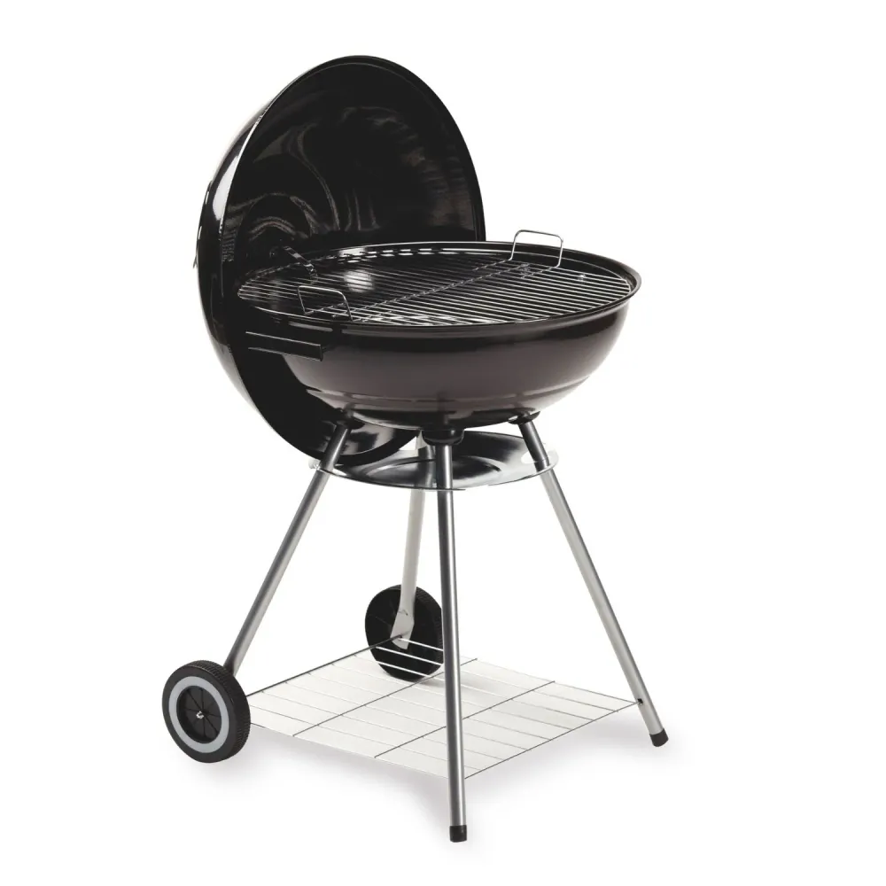 Barbecue Bbq Freetime 45cm Acciaio Nero Con Ruote en acier inoxydable