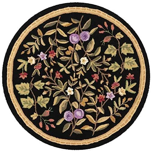 Chaîne de transmission Round Cream & Black Super Soft New Zealand Laine Rug