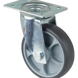 Rouleau de transport BS rollers largeur 32 mm Ø125 mm jusqu'à 120 kg pneus thermoplastiques gris corps de roue en...