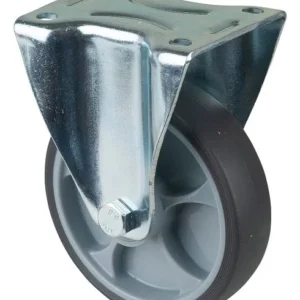 Rouleau de transport BS rollers rouleau fixe largeur 32 mm Ø125 mm jusqu'à 120 kg pneus thermoplastiques gris pla...
