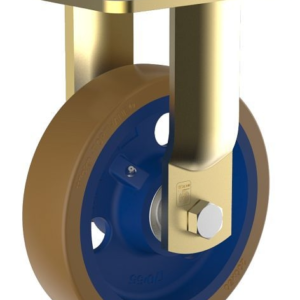 Roue fixe solide Wicke avec pneus en polyuréthane brun Topthane® 92 Shore sur jante moulée robuste PG BAK 74/300 / 75K 146...
