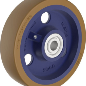 Roue haute résistance Wicke avec bandage polyuréthane Topthane® 92 Shore marron sur jante moulée robuste PG 250 / 75-225 /...