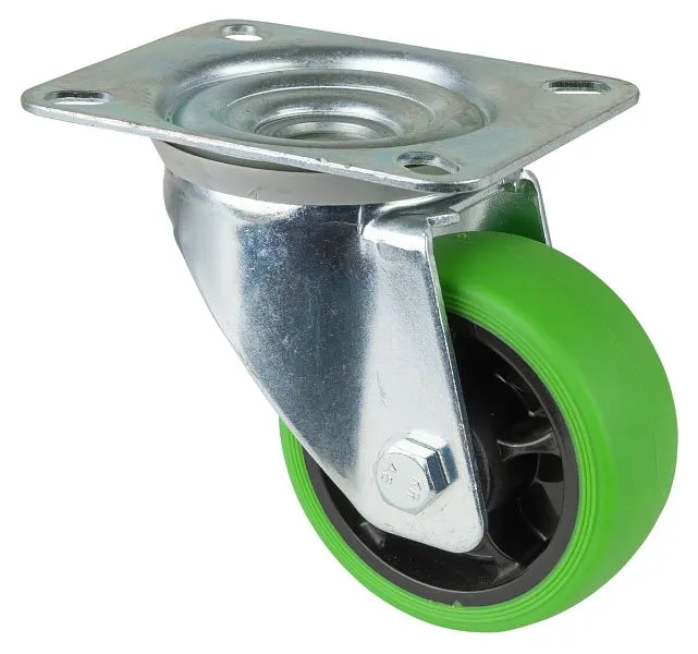 Rouleaux BS rouleau de transport rouleau pivotant roue en caoutchouc thermoplastique pneu vert roulement à rouleaux plaque...
