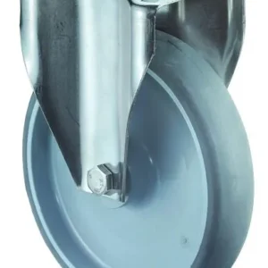 Rouleaux de transport BS rollers inox rouleau fixe largeur 50 mm Ø200 mm jusqu'à 200 kg pneus thermoplastiques gr...