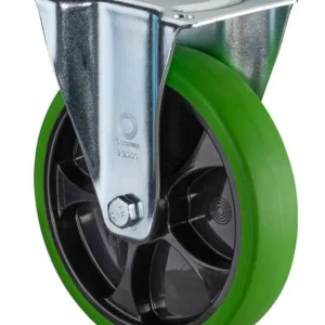Rouleaux de transport à rouleaux fixes BS roue en caoutchouc thermoplastique pneu vert jante noire roulement à rouleaux pl...
