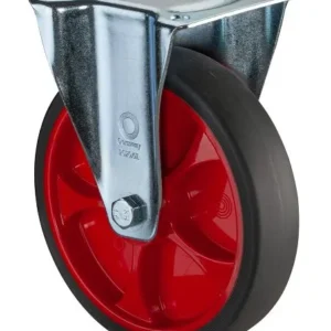 Rouleaux de transport à rouleaux fixes BS roue en caoutchouc thermoplastique pneu gris jante rouge roulement à rouleaux pl...