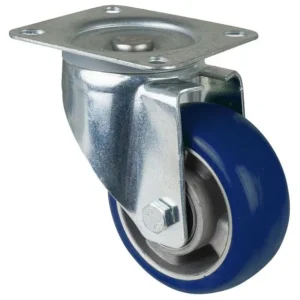 Roulettes BS roulette de transport roulette pivotante roue en polyuréthane 83 Shore jante en aluminium roulement à billes...