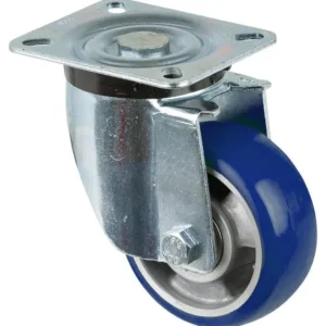 Roulettes BS roulette de transport roulette pivotante roue polyuréthane 83 Shore jante aluminium roulement à billes platin...
