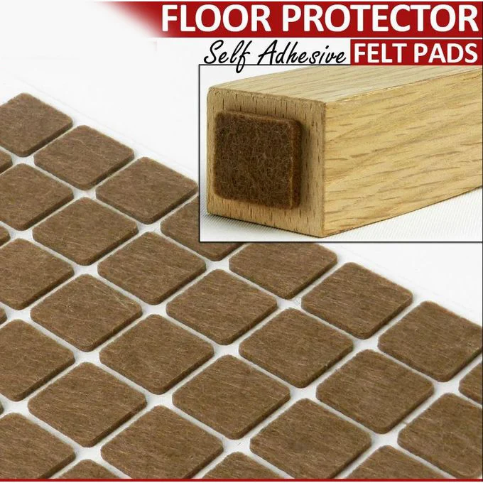 Renforcé Professionnel 36 Patin Feutre Adhésif 24X24mm Marron - Antidérapant