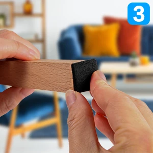 Renforcé Professionnel 36 Patin Feutre Adhésif 24X24mm Marron - Antidérapant