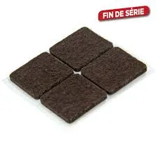 Renforcé Professionnel 36 Patin Feutre Adhésif 24X24mm Marron - Antidérapant