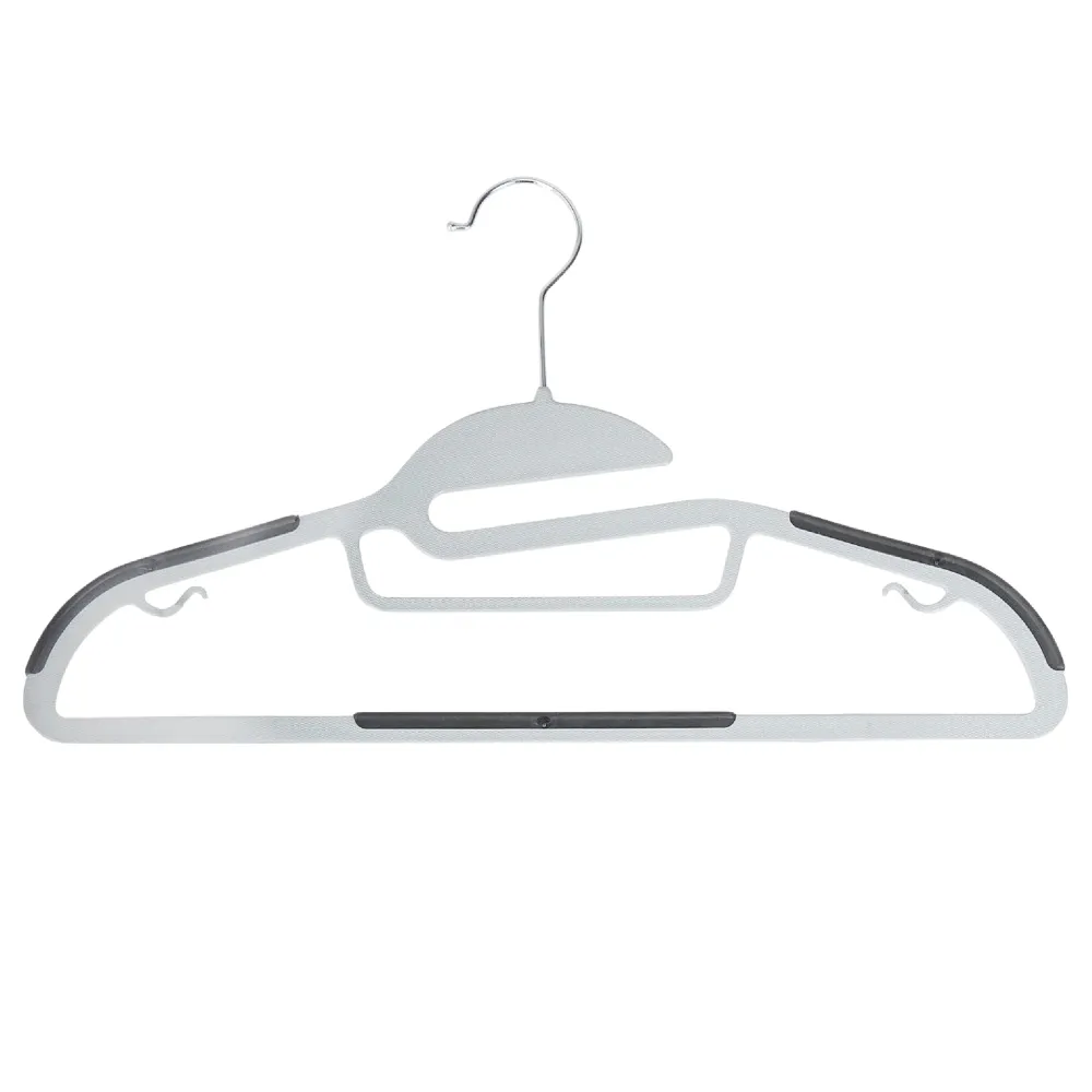 Set de 10 cintres en plastique blanc – Antidérapants | Portée jusqu'à 150kg |