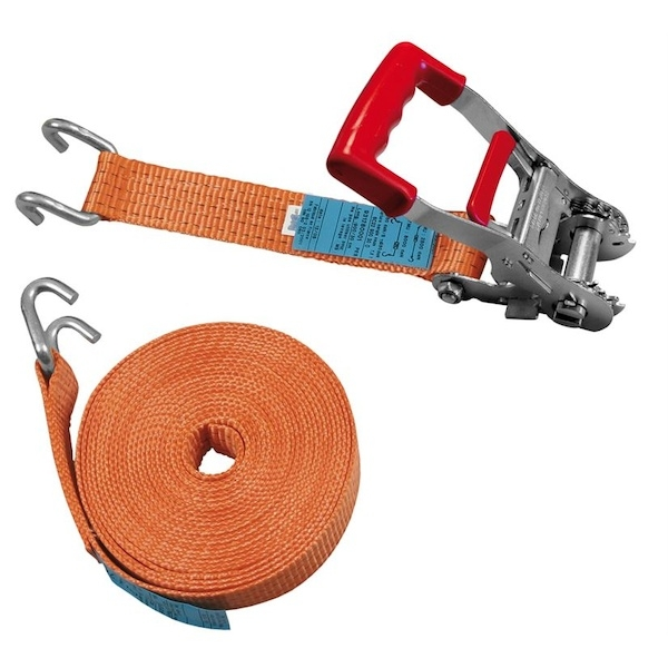 Sangle d'arrimage 2 parties 9 mètres Orange Largeur 50mm 2500 daN - PMS INDUSTRIE pour transport d'équipement