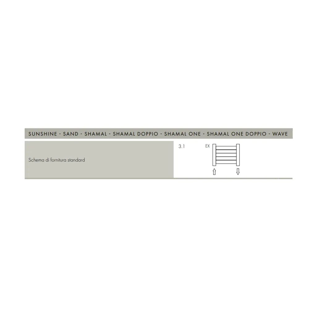 Radiateur hydraulique à plaque horizontale 585x2000 mm entraxe 50 mm modèle TermoCrea Blanc